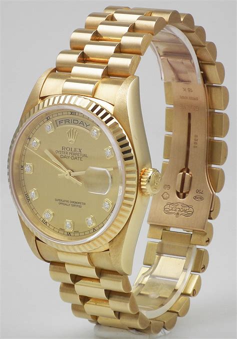 18k rolex oyster perpetual day date 8385|Rolex Day-Date gold price.